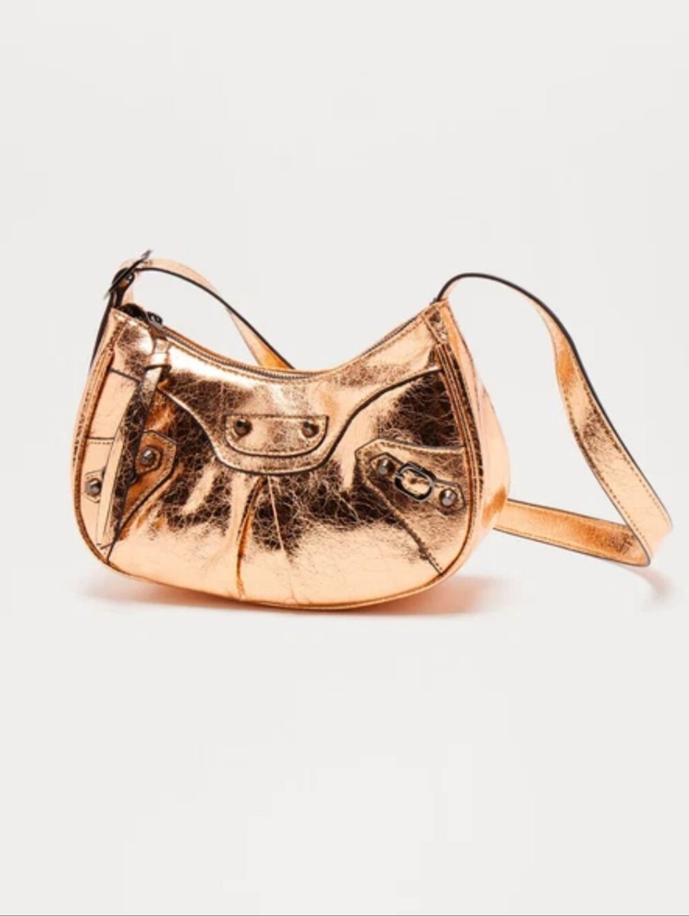 Kayla + Ava Metallic Crossbody Bag NWT